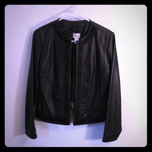Chico's leather jacket Size 1